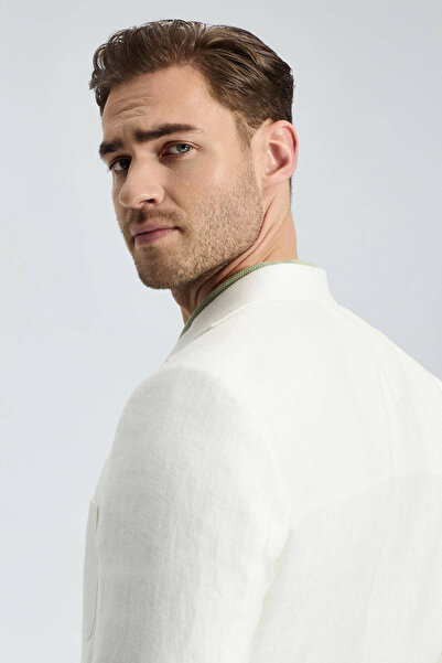 Hemington Pure Linen Off-White Summer Blazer Jacket