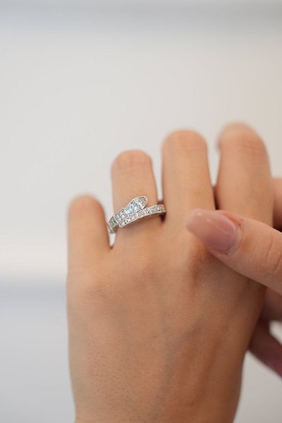 Ladies&Gentlemen VIP Series Silver Color Snake Model Women's Ring