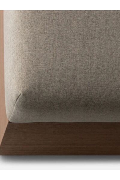 Nitro Furniture Softura Masif Ahşap Kaplamalı Modern Puf & Makyaj Taburesi (40x40x40)