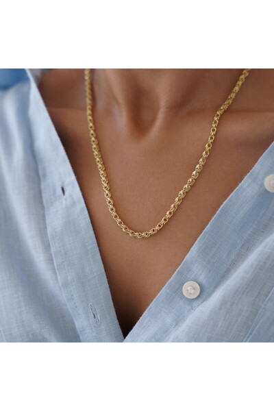 ALTINTAŞ KUYUMCULUK Üçlü Güverse Altın Zincir