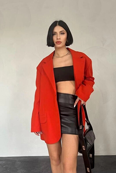Beta Moda Hub Oversize Jacket - Red