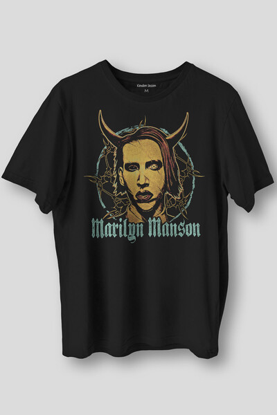 Kendim Seçtim Majica Marilyn Manson Gothic Rock Metal Muzika Štampana Unisex ...