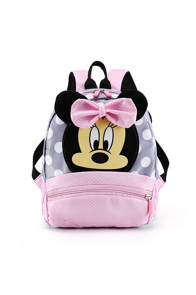 Disney Pink Minnie Cartoon Backpack For Baby Boys Girls Minnie Mickey Mouse Children Lovely Schoolba