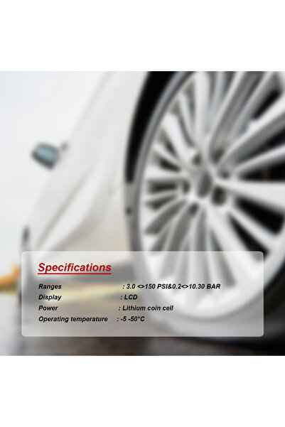 Safari TG-53 Digital Tire Pressure Gauge with LCD Display and Key Ring – Compact Car Tool