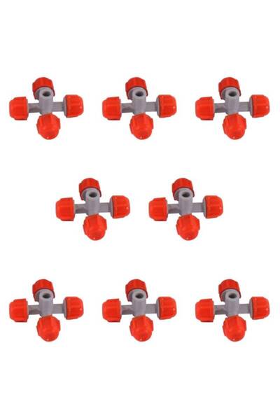 flores Set 10 buc Cap pulverizator pentru teava picurare, Nr-7588, 4 iesiri