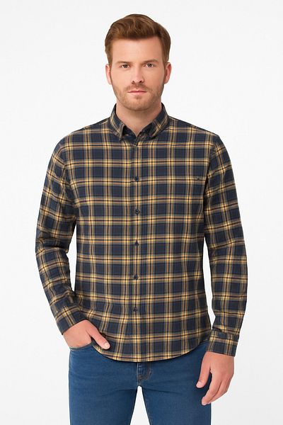 ModaPlaza Men's Long Sleeve Shirt