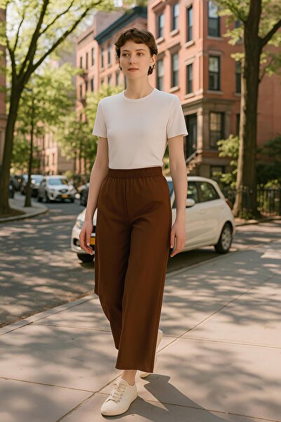 Touche Kahverengi Relax Fit Pantolon mkn4010