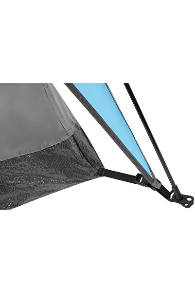 OEM 3-person camping tent, automatic with pop-up system, 2 entrances, 2000 mm, 210x180x140 cm, blue