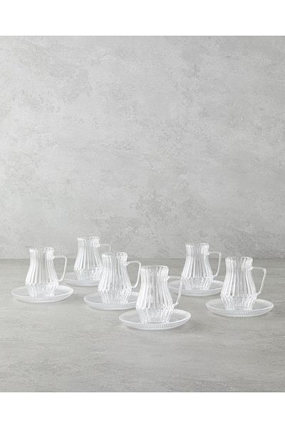 English Home Rachel Glass 12 Piece Tea Set for 6 Persons 135 ml Transparent (08.04.2025)
