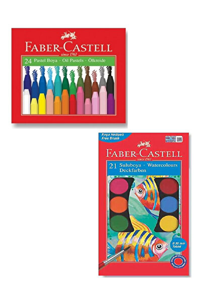 ADASRA مجموعة ألوان باستيل من فابر كاستل مكونة من 24 قطعة + مجموعة ألوان مائي...