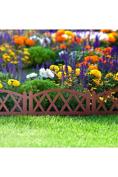 CLICK Click Flower or Lawn Fence, 59.5 X 24 Cm, Terracotta