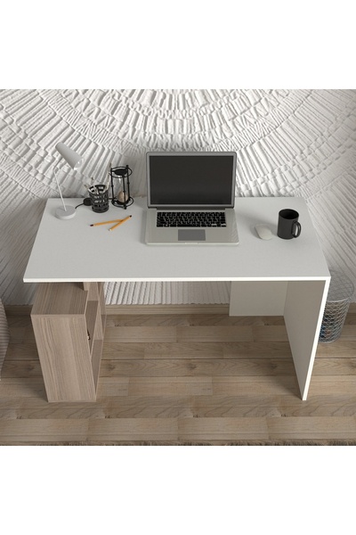 UnicUtil Birou, Pure OakSpace, UnicUtil, 120 x 60 x 73.8 cm, Alb și Crem, UUDESK22