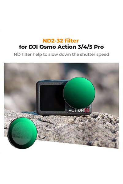K&F CONCEPT Variable ND2-32 Filter ( DJI Osmo Action 3/4/5 Pro uyumlu )