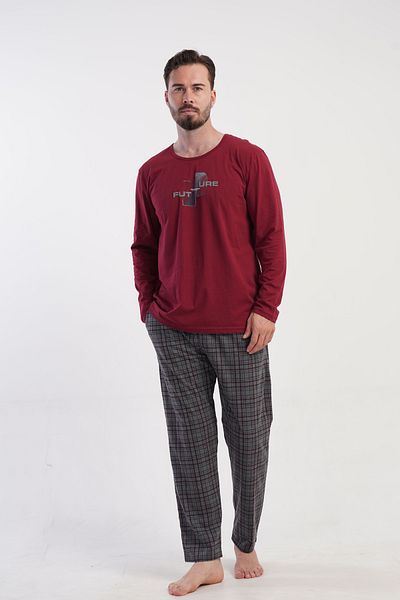 Vienetta Secret Vienetta cotton pajamas, Futurism, red, 2XL