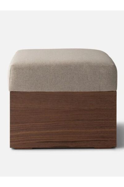 Nitro Furniture Softura Masif Ahşap Kaplamalı Modern Puf & Makyaj Taburesi (40x40x40)