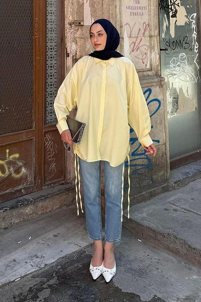lamelif Oversize Shirt Yellow