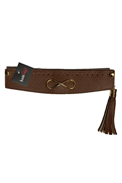 knitme Stitched Buckle Bag Mouth 25*6-Tan