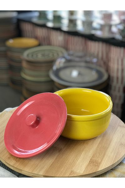 RGS HOMELİFE Ceramic Storage Container with Lid – 14.5 cm