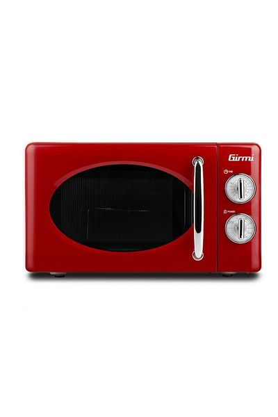 Girmi Microwave Oven Retro Vintage, 20L, 700W, Timer, Grill, Red