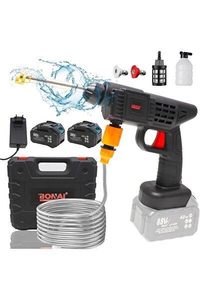 Bonai غسالة ضغط لاسلكية 88 فولت - منظف طاقة محمول بقوة 430 رطل لكل بوصة مربعة...