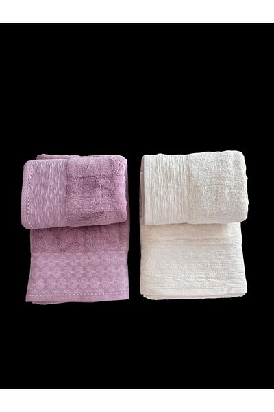 LaraLisa High Water Absorbent Microcotton Yarn 2 Pieces 50X90 2 Pieces 70X140 2 Sets Bath Towels