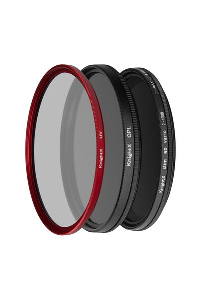 KnightX Set UV, CPL, ND2-ND1000 Vario, Creativ, 49mm + Husa & Laveta CADOU