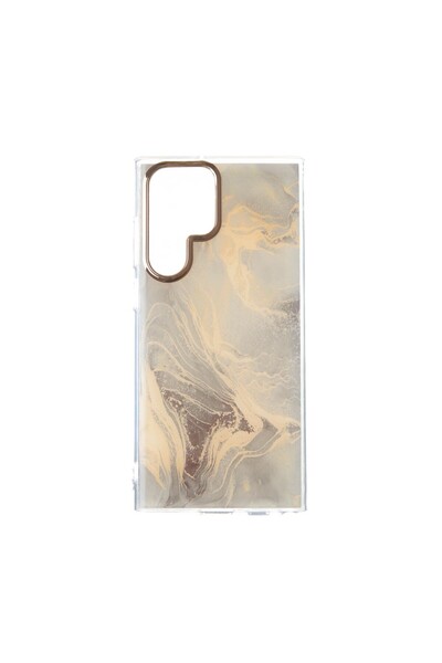 OEM Capac Protectie Spate Colectia Fashion Compatibil Cu Samsung Galaxy S22 Ultra - Marble