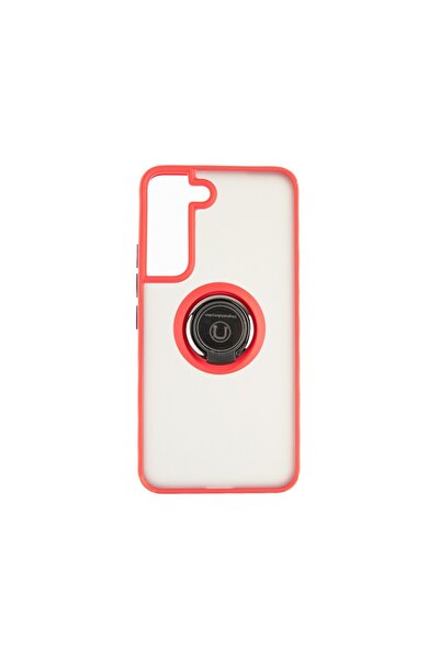 OEM Soft Shape Collection Back Cover With Ring Compatible with Samsung Galaxy S22 - Red