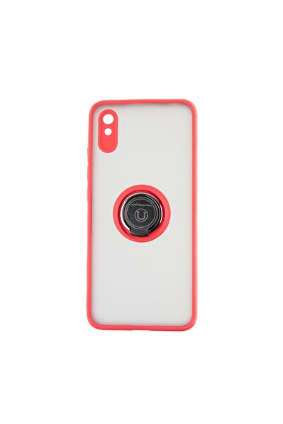 OEM Soft Shape Collection Back Cover With Ring Compatible With Xiaomi Redmi 9a/9at - Red