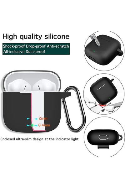 O Ozone Huawei FreebudsSE 3 / SE 2 Gen Case Cover with Carabiner| Silicone Series | White