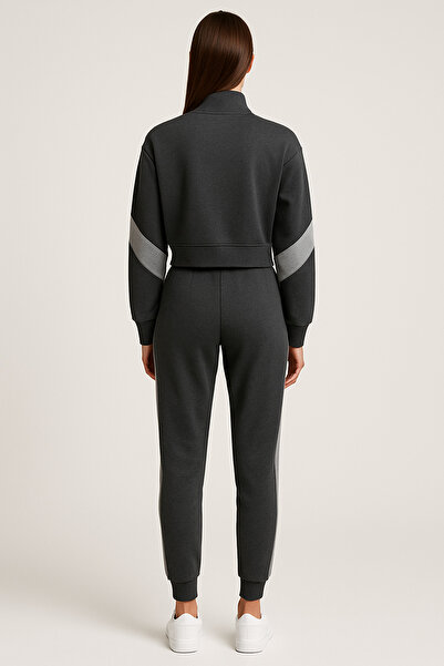 Machetta Women's Stand Collar Half Zipper Tracksuit Set