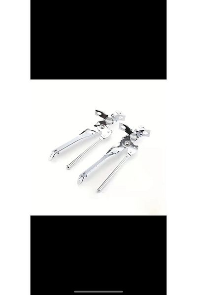 Generic 2 Pieces Compact Metal Can Opener with Bottle Head Remover