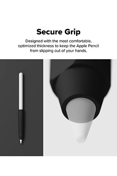 Ringke حافظة قلم Apple Pencil Pro من الجيل الثاني | حامل رسم من السيليكون | أسود
