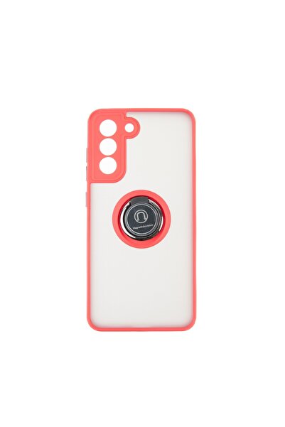 OEM Soft Shape Collection Back Cover With Ring Compatible With Samsung Galaxy S21 Fe - Red