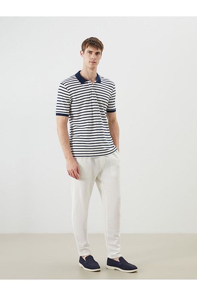 LC Waikiki New Season Polo Neck Striped Pique Men's T-Shirt - S5Q764Z8