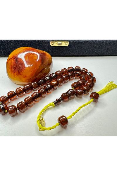 İskenderun Tesbihcilik Ottoman Simile with a Stamped Signature Omari Moire with a Mortise