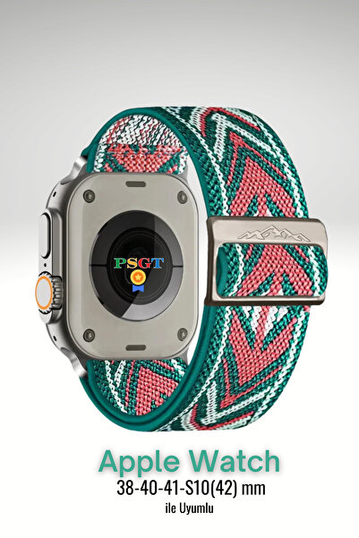 PSGT Apple Watch Band Uyumlu 38-40-41mm ve S10 S11 42mm Climber Kordon Sport ...