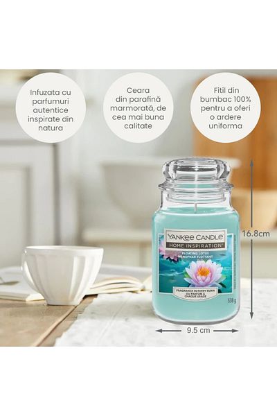 Yankee Candle Lumanare Parfumata Borcan Mare, Floating Lotus, 538gr.