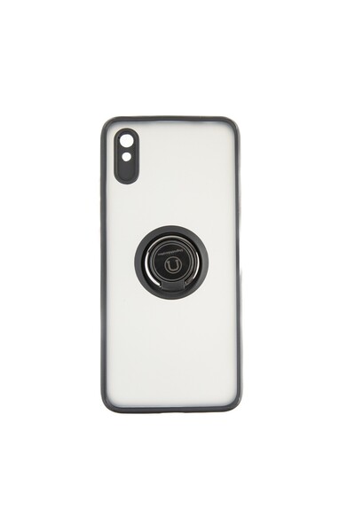 OEM Capac Protectie Spate Colectia Soft Shape With Ring Compatibil Cu Xiaomi Redmi 9a/9at - Negru Rosu