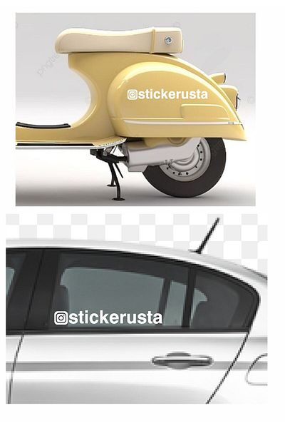 stickerusta (2 Pieces) Instagram Username Sticker - Instagram Sticker - Instagram Logo Sticker - 20cm