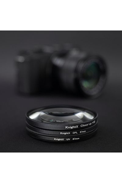 KnightX Set UV, CPL, CloseUp Macro +10, Entuziast, 55mm + Husa & Laveta CADOU