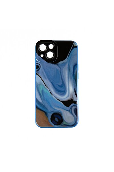 OEM Capac Protectie Spate Colectia Soft Waves Compatibil Cu iPhone 13 - Albastru