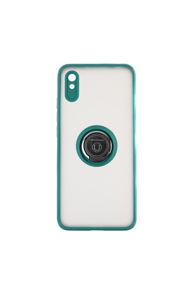 OEM Capac Protectie Spate Colectia Soft Shape With Ring Compatibil Cu Xiaomi Redmi 9a/9at - Verde