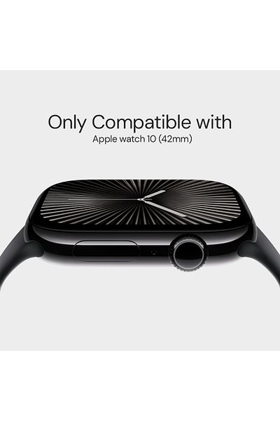 O Ozone Apple Watch Series 10 Screen Protector 42mm | TPU Film | Black | Pack of 2