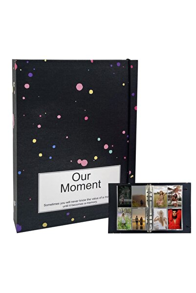 O Ozone ألبوم صور بـ ١٦٠ جيبًا مع ٣٠ صفحة داخلية وحامل بطاقات صور مقاس A5 | غ...