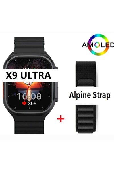 W&O ساعة ذكية X9 Ultra شاشة عرض سوبر أموليد وهيكل من الألومنيوم وشحن لاسلكي 4...