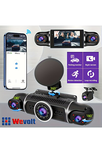 Wevolt MB-5900-1 YENİ PREMİUM 4 KAMERALI FULL HD 1080 P GENİŞ AÇI ARAÇ KAYIT KAMERASI