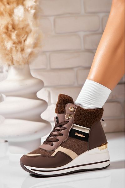 Joana Women's Brown Sports Boots Made of Ecological Leather Araya