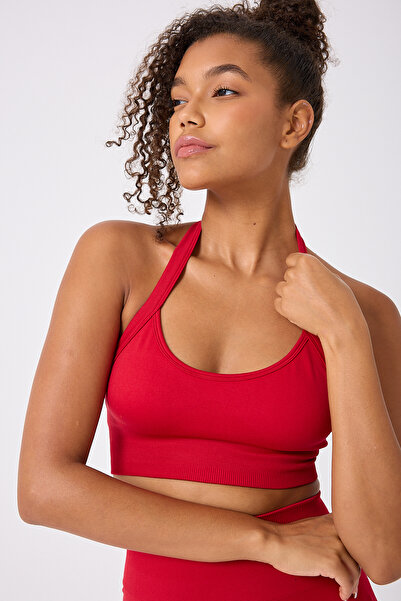 FOREVER MORE Women's Seamless Halter Neck Sports Bustier