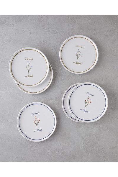 English Home Lamour Ceramic 6-Piece Cake Plate 20 cm Colorful (4.08.2025)